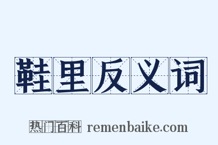 鞋里反义词是什么意思的图片